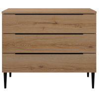 Lucian συρταριέρα με 3 συρτάρια 95x45x78εκ. Helvezia Oak