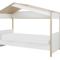 Matis_kalyva_2 Matis παιδικό κρεβάτι "καλύβα" 103x212x165εκ. ( για στρώμα 90x200εκ. ) Natural Chestnut / Λευκό