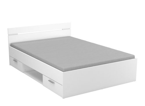 Michigan κρεβάτι με δυο συρτάρια 145x205x75εκ. ( για στρώμα 140x200εκ. ) Λευκό Ματ Michigan κρεβάτι με δυο συρτάρια 145x205x75εκ. ( για στρώμα 140x200εκ. ) Λευκό Ματ