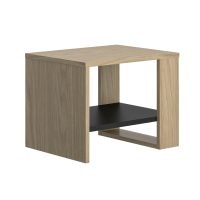 Nael κομοδίνο 44x36x35εκ. Rookwood Oak / Μαύρο