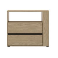 Nael συρταριέρα με δυο συρτάρια  94x40x80εκ. Rookwood Oak