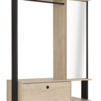 Duplex Ανοιχτή Ντουλάπα 115x45x200εκ. Black/Natural Chestnut Duplex Ανοιχτή Ντουλάπα 115x45x200εκ. Black/Natural Chestnut