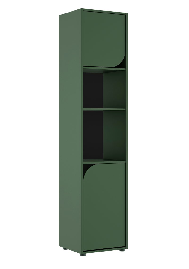 Ritmo βιβλιοθήκη με 2 πόρτες 45x40x200εκ. Πράσινο