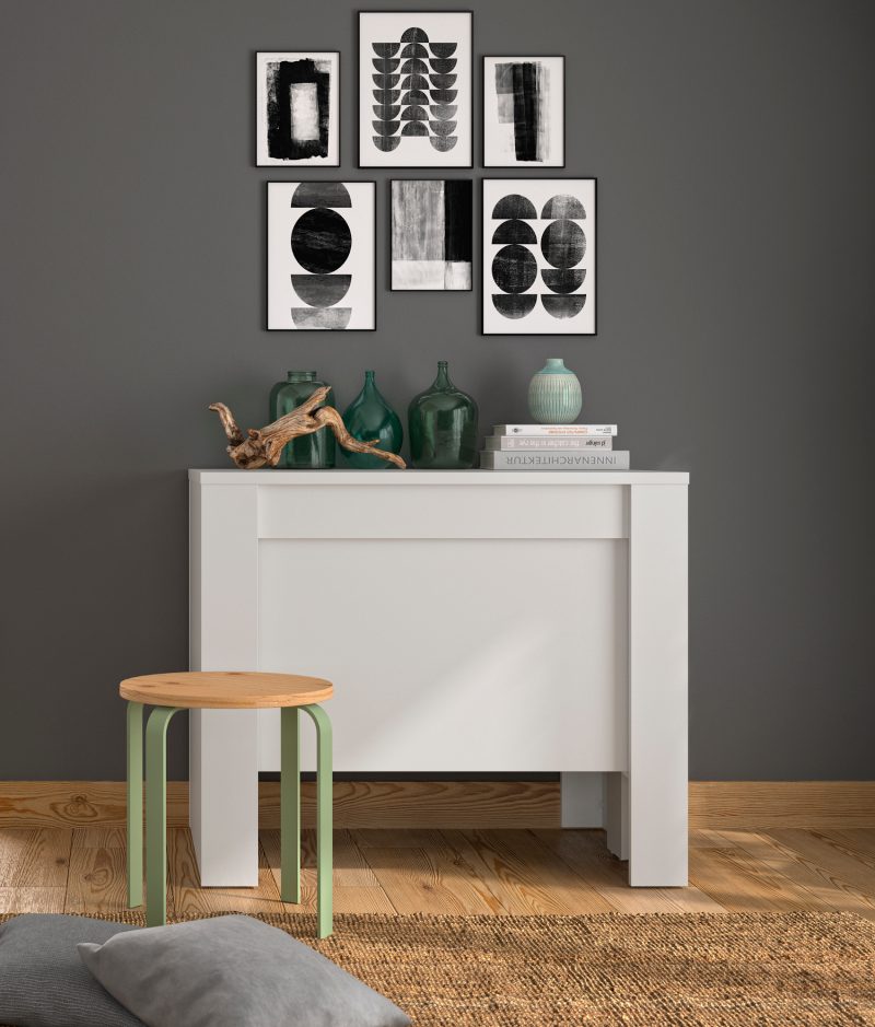 Silva επεκτεινόμενο τραπέζι - κονσόλα 58/103/148/193x90x77 εκ. Λευκό