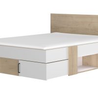 SWIVEL_BLOND_OAK_140A Swivel Κρεβάτι διπλό με αποθηκευτικούς χώρους 160x194εκ. ( για στρώμα 140x190εκ. ) Blond Oak / Λευκό