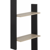 Duplex Ράφι τοίχου Black/Natural Chestnut 46x22x92εκ.