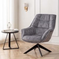 Volter πολυθρόνα περιστρεφόμενη 80x98x98εκ. Light Grey Velvet