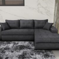 VIRGINIA Γωνιακός καναπές κρεβάτι με αποθηκευτικό χώρο 246x190εκ. MS08 Γκρι Δεξιά Γωνία