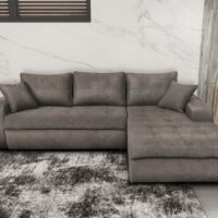 VIRGINIA Γωνιακός καναπές κρεβάτι με αποθηκευτικό χώρο 246x190εκ. MS08 Elephant Δεξιά Γωνία