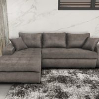 VIRGINIA Γωνιακός καναπές κρεβάτι με αποθηκευτικό χώρο 246x190εκ. MS08 Elephant Αριστερή Γωνία