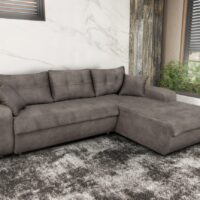 VIRGINIA Γωνιακός καναπές κρεβάτι με αποθηκευτικό χώρο 246x190εκ. MS08 Elephant Δεξιά Γωνία