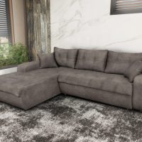 VIRGINIA Γωνιακός καναπές κρεβάτι με αποθηκευτικό χώρο 246x190εκ. MS08 Elephant Αριστερή Γωνία