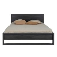 Alana κρεβάτι διπλό 168x215x94εκ. ( για στρώμα 160x200εκ. )  Black thread