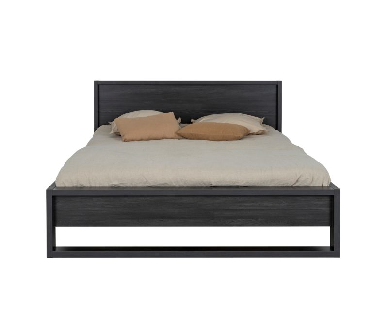 Alana κρεβάτι διπλό 168x215x94εκ. ( για στρώμα 160x200εκ. )  Black thread