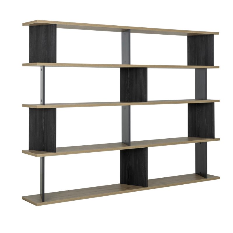 alana_vivliothiki_2 Alana βιβλιοθήκη 220x32x163εκ. Artisan Oak / Black thread