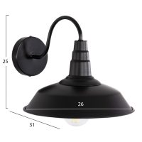 aplika-toichoy-fb94478-metallo-se-mayro-1 ΑΠΛΙΚΑ ΤΟΙΧΟΥ DONO HM4478 ΜΕΤΑΛΛΟ ΣΕ ΜΑΥΡΟ 26x31x25Υεκ.