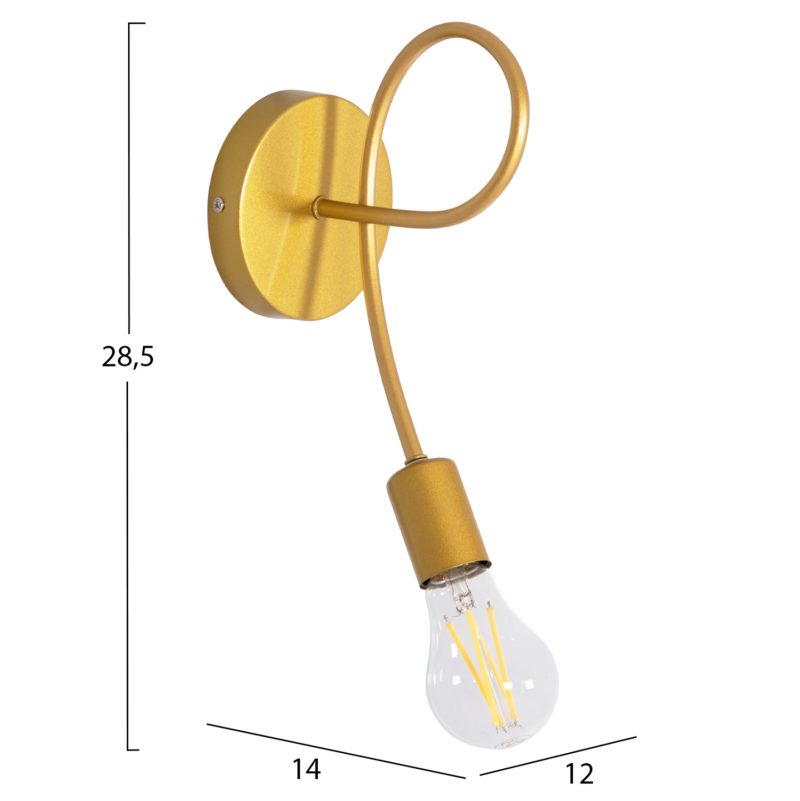 aplika-toichoy-fb9739912-metallo-se-chry-1 ΑΠΛΙΚΑ ΤΟΙΧΟΥ FRIDRIK HM7399.12 ΜΕΤΑΛΛΟ ΣΕ ΧΡΥΣΟ 12x15,5x28,5Υεκ.