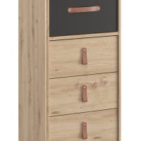 Arthus Συρταριέρα ψηλή με 4 συρτάρια 44x41x87εκ. Artisan Oak / Black Arthus Συρταριέρα ψηλή με 4 συρτάρια 44x41x87εκ. Artisan Oak / Black