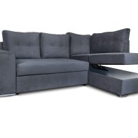 ath_grdx2 Athens Γωνιακός καναπές κρεβάτι με αποθηκευτικό χώρο 246x174x96εκ. Γκρι Δεξιά γωνία