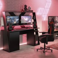 Axyon Γραφείο Gaming 157x60x145εκ. Μαύρο Axyon Γραφείο Gaming 157x60x145εκ. Μαύρο