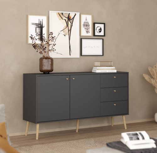 Bodo μπουφές με 2 πόρτες και 3 συρτάρια 147x39x81