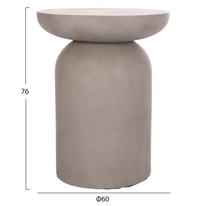 ΒΟΗΘΗΤΙΚΟ ΤΡΑΠΕΖΙ ANNA HM18160.03 FIBER CEMENT ΣΕ ΓΚΡΙ--Φ60x76Υεκ.