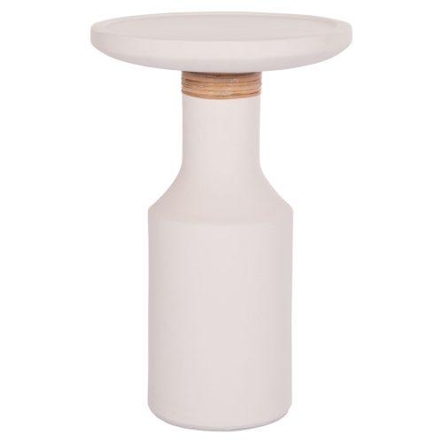 ΒΟΗΘΗΤΙΚΟ ΤΡΑΠΕΖΙ TRED(T) HM18169.02 FIBER CEMENT ΛΕΥΚΟ-ΦΥΣΙΚΟ RATTAN--Φ40x61Υεκ.