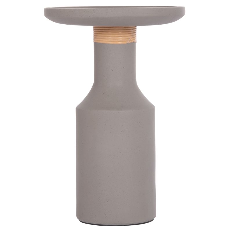 ΒΟΗΘΗΤΙΚΟ ΤΡΑΠΕΖΙ TRED(T) HM18169.03 FIBER CEMENT ΓΚΡΙ-ΦΥΣΙΚΟ RATTAN--Φ40x61Υεκ.