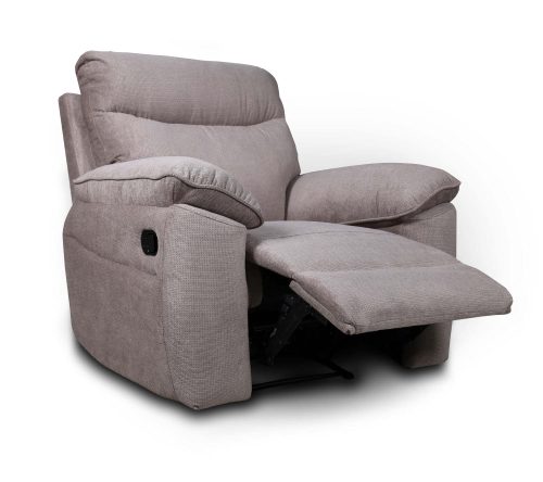 Boston πολυθρόνα Relax με χειροκίνητη ανάκλιση 101x100x102εκ. Μπεζ σκούρο ύφασμα