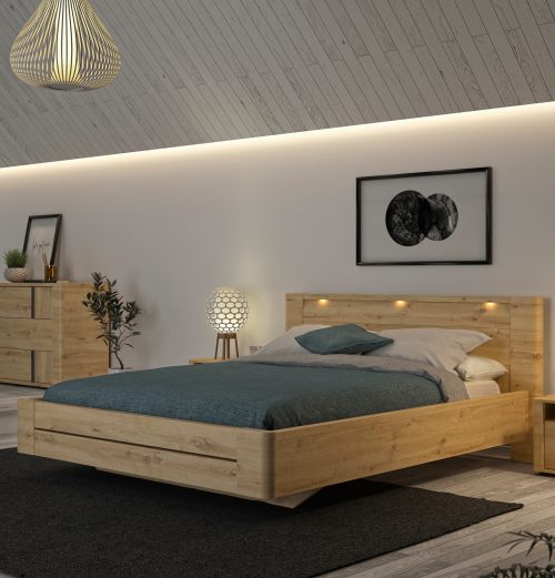 Confidence Κρεβάτι διπλό 177x210εκ. ( για στρώμα 160x200εκ. ) Artisan Oak Confidence Κρεβάτι διπλό 177x210εκ. ( για στρώμα 160x200εκ. ) Artisan Oak