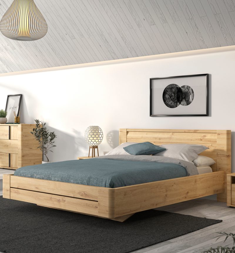 Confidence Κρεβάτι υπέρδιπλο 197x210εκ. ( για στρώμα 180x200εκ. ) Artisan Oak Confidence Κρεβάτι υπέρδιπλο 197x210εκ. ( για στρώμα 180x200εκ. ) Artisan Oak