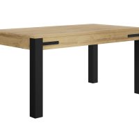 Cork τραπέζι επεκτεινόμενο 160/205x90x77εκ. Golden Oak / Μαύρο