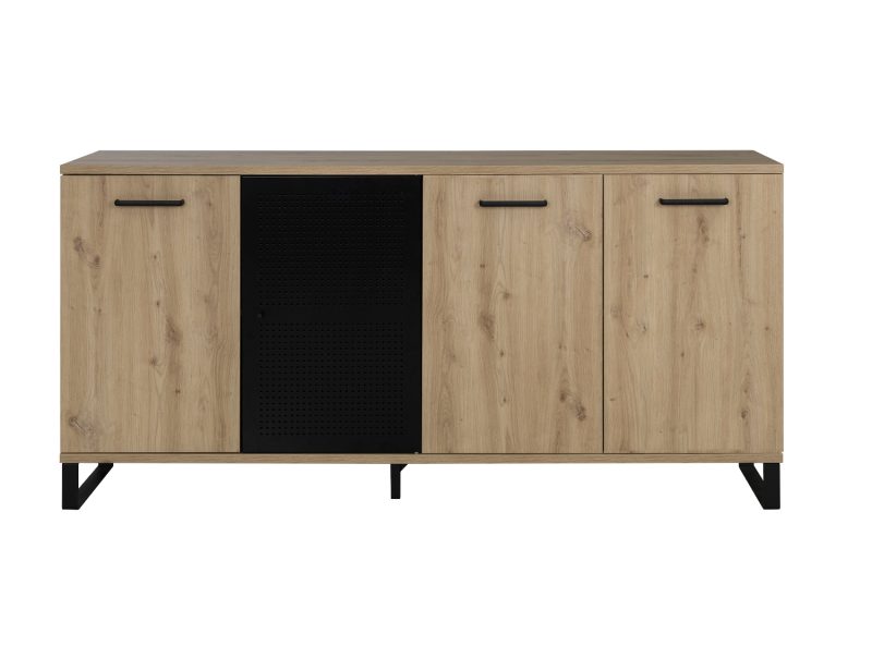 Craft Μπουφές με 4 πόρτες 178x41x86εκ. Artisan Oak / Μαύρο Craft Μπουφές με 4 πόρτες 178x41x86εκ. Artisan Oak / Μαύρο