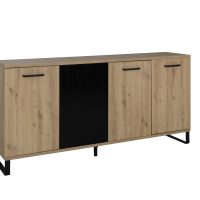 craft_mpoufes_artsian_oak_mauro_2 Craft Μπουφές με 4 πόρτες 178x41x86εκ. Artisan Oak / Μαύρο