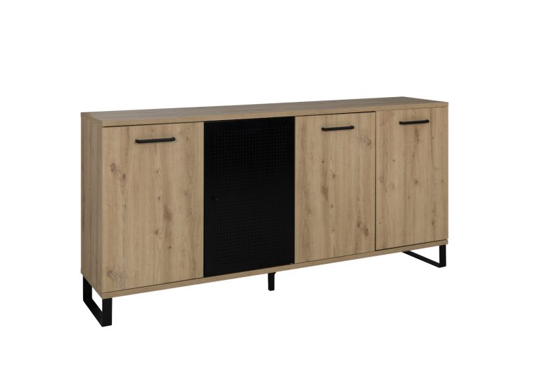 craft_mpoufes_artsian_oak_mauro_2 Craft Μπουφές με 4 πόρτες 178x41x86εκ. Artisan Oak / Μαύρο