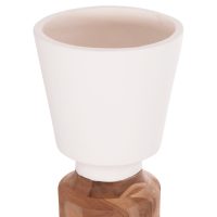 ΔΙΑΚΟΣΜΗΤΙΚΟ ΒΑΖΟ ΔΑΠΕΔΟΥ NEBULA HM4661.02 FIBER CEMENT ΛΕΥΚΟ--ΞΥΛΟ ΤΕΑΚ Φ60x115Υεκ.