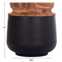 ΔΙΑΚΟΣΜΗΤΙΚΟ ΒΑΖΟ ΔΑΠΕΔΟΥ LINTER HM4662.01L FIBER CEMENT ΜΑΥΡΟ--ΞΥΛΟ ΤΕΑΚ Φ41x47Υεκ.