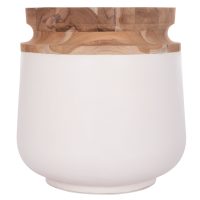 ΔΙΑΚΟΣΜΗΤΙΚΟ ΒΑΖΟ ΔΑΠΕΔΟΥ LINTER HM4662.02L FIBER CEMENT ΛΕΥΚΟ--ΞΥΛΟ ΤΕΑΚ Φ41x47Υεκ.