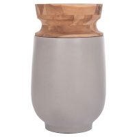 ΔΙΑΚΟΣΜΗΤΙΚΟ ΒΑΖΟ ΔΑΠΕΔΟΥ LINTER HM4662.03S FIBER CEMENT ΓΚΡΙ--ΞΥΛΟ ΤΕΑΚ Φ34x60Υεκ.
