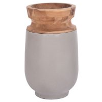 ΔΙΑΚΟΣΜΗΤΙΚΟ ΒΑΖΟ ΔΑΠΕΔΟΥ LINTER HM4662.03S FIBER CEMENT ΓΚΡΙ--ΞΥΛΟ ΤΕΑΚ Φ34x60Υεκ.