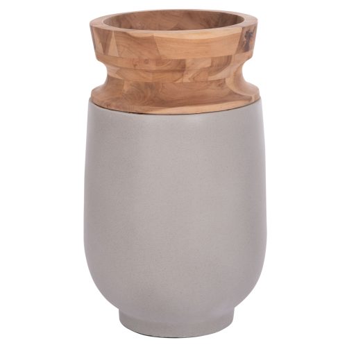 diakosmitiko-bazo-dapedoy-fb9466203s-fib ΔΙΑΚΟΣΜΗΤΙΚΟ ΒΑΖΟ ΔΑΠΕΔΟΥ LINTER HM4662.03S FIBER CEMENT ΓΚΡΙ--ΞΥΛΟ ΤΕΑΚ Φ34x60Υεκ.