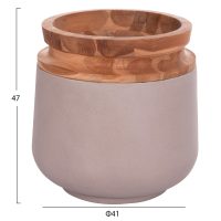 ΔΙΑΚΟΣΜΗΤΙΚΟ ΒΑΖΟ ΔΑΠΕΔΟΥ LINTER HM4662.05L FIBER CEMENT ΓΚΡΙ ΜΑΤ--ΞΥΛΟ ΤΕΑΚ Φ41x47Υεκ