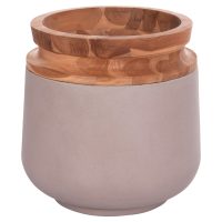 ΔΙΑΚΟΣΜΗΤΙΚΟ ΒΑΖΟ ΔΑΠΕΔΟΥ LINTER HM4662.05L FIBER CEMENT ΓΚΡΙ ΜΑΤ--ΞΥΛΟ ΤΕΑΚ Φ41x47Υεκ