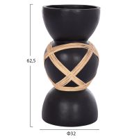 diakosmitiko-bazo-dapedoy-fb9467201l-fib-1 ΔΙΑΚΟΣΜΗΤΙΚΟ ΒΑΖΟ ΔΑΠΕΔΟΥ MAYNARD HM4672.01L TERRACOTTA ΜΑΥΡΟ-RATTAN Φ32x62.5Υεκ