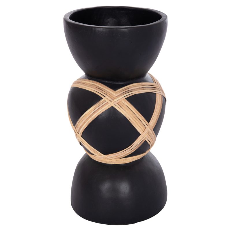 diakosmitiko-bazo-dapedoy-fb9467201l-fib-2 ΔΙΑΚΟΣΜΗΤΙΚΟ ΒΑΖΟ ΔΑΠΕΔΟΥ MAYNARD HM4672.01L TERRACOTTA ΜΑΥΡΟ-RATTAN Φ32x62.5Υεκ