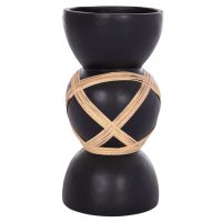 diakosmitiko-bazo-dapedoy-fb9467201l-fib ΔΙΑΚΟΣΜΗΤΙΚΟ ΒΑΖΟ ΔΑΠΕΔΟΥ MAYNARD HM4672.01L TERRACOTTA ΜΑΥΡΟ-RATTAN Φ32x62.5Υεκ