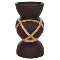 diakosmitiko-bazo-dapedoy-fb9467207s-fib-2 ΔΙΑΚΟΣΜΗΤΙΚΟ ΒΑΖΟ ΔΑΠΕΔΟΥ MAYNARD HM4672.07S TERRACOTTA ΣΟΚΟΛΑΤΙ-RATTAN Φ27.5x50Υεκ