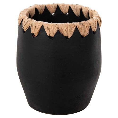 diakosmitiko-bazo-fb94368-terakota-se-ma ΔΙΑΚΟΣΜΗΤΙΚΟ ΒΑΖΟ HM4368 ΤΕΡΑΚΟΤΑ ΣΕ ΜΑΥΡΟ ΜΕ ΠΛΕΞΗ ΨΑΘΑΣ ΣΤΟ ΣΤΟΜΙΟ Φ13x16Υεκ.