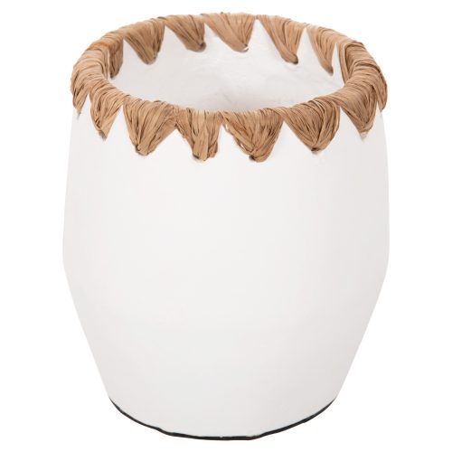 diakosmitiko-bazo-fb94369-terakota-se-le ΔΙΑΚΟΣΜΗΤΙΚΟ ΒΑΖΟ HM4369 ΤΕΡΑΚΟΤΑ ΣΕ ΛΕΥΚΟ ΜΕ ΠΛΕΞΗ ΨΑΘΑΣ ΣΤΟ ΣΤΟΜΙΟ Φ13x16Υεκ.