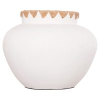 ΔΙΑΚΟΣΜΗΤΙΚΟ ΒΑΖΟ RENTON(L) HM4371 ΤΕΡΑΚΟΤΑ ΛΕΥΚΗ-ΠΛΕΞΗ ΨΑΘΑΣ ΣΤΟ ΣΤΟΜΙΟ Φ32x26,5Υεκ